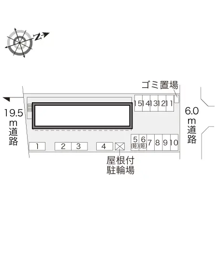 ★手数料０円★高岡市赤祖父　月極駐車場（LP）